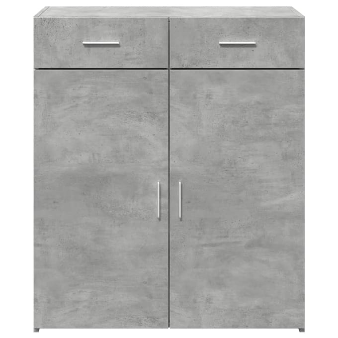 vidaXL - Dressoir - 80x42,5x93 - cm - bewerkt - hout - betongrijs