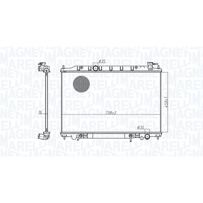 Radiator, motorkoeling MAGNETI MARELLI 350213179200