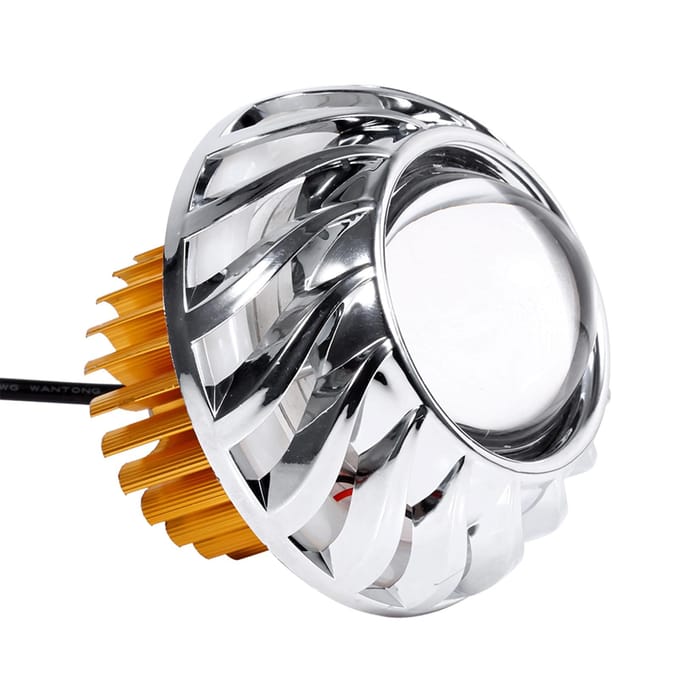 Motorfiets Koplamp LED Projector Lens Enkele Halo Engel Duivel Oog Spot Verlichting Groen groen