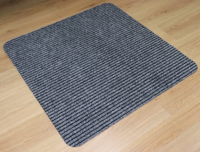 PRIMA - Heavy Duty - Ribbel - Deurmat - Schraapmat - grijs - 90x90cm - antislip