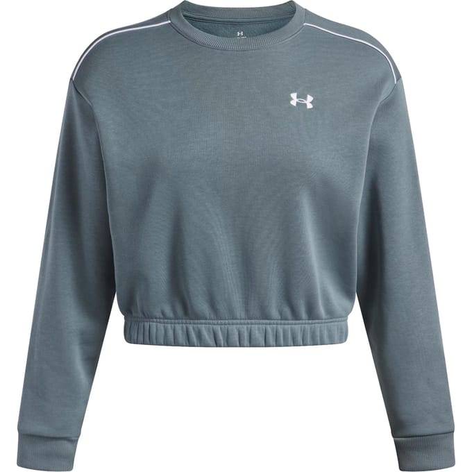 Under Armour Rival Fleece Piped Crew Sweatshirt Dames-blaugrau
