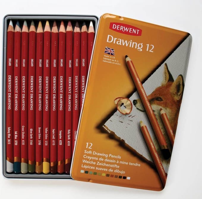 Derwent Drawing pencil assortment 12 pencils