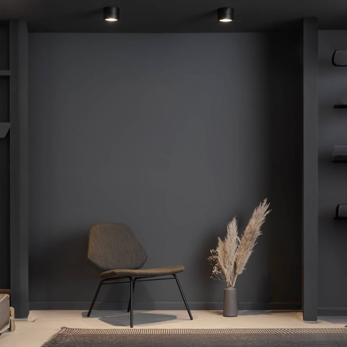 LOOM DESIGN Ray LED plafondspot Ø9,3cm 13W zwart