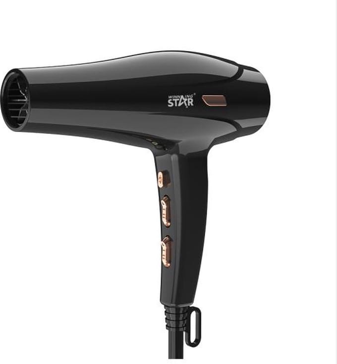 Winning Star Haardroger 2400w Fohn Ac5417 Zwart