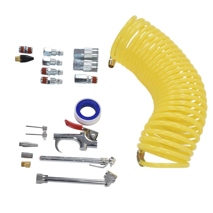 Luchtcompressor Bandenslang Kit 1 4in NPT Industriële Connector Snelkoppelingen Blaaspistool Set