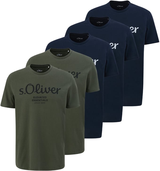 s.Oliver Heren t-shirt 5 pack Basic