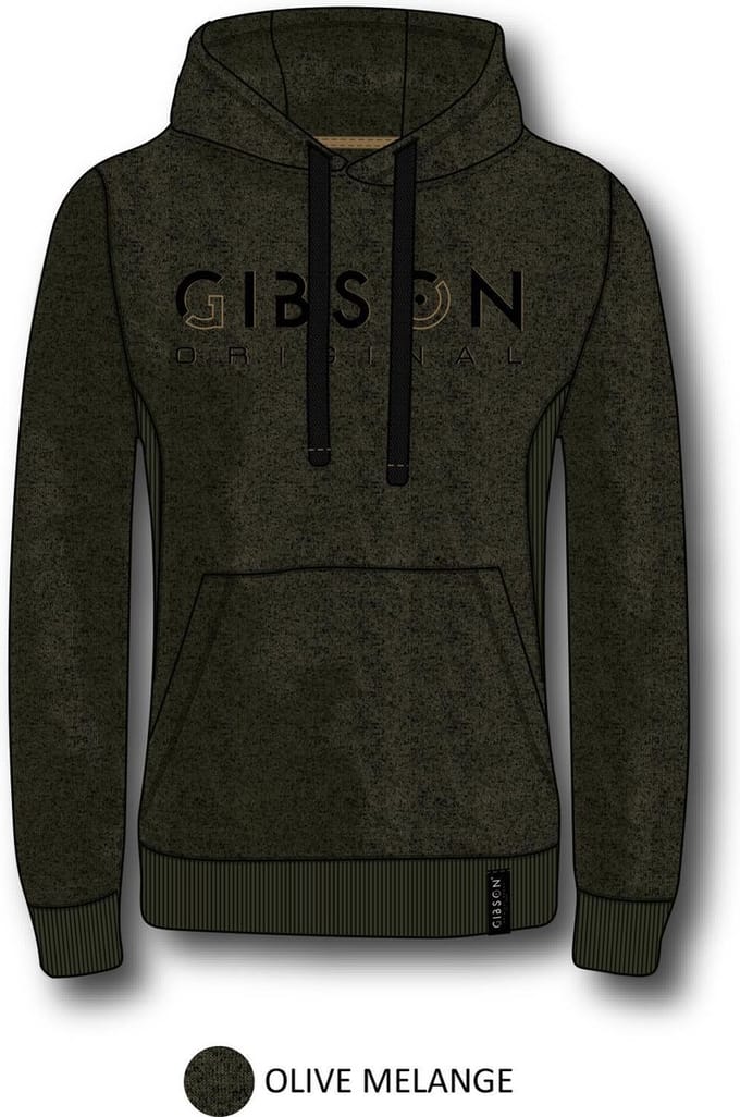 Gibson heren sweater olijfgroen melange - maat XXL