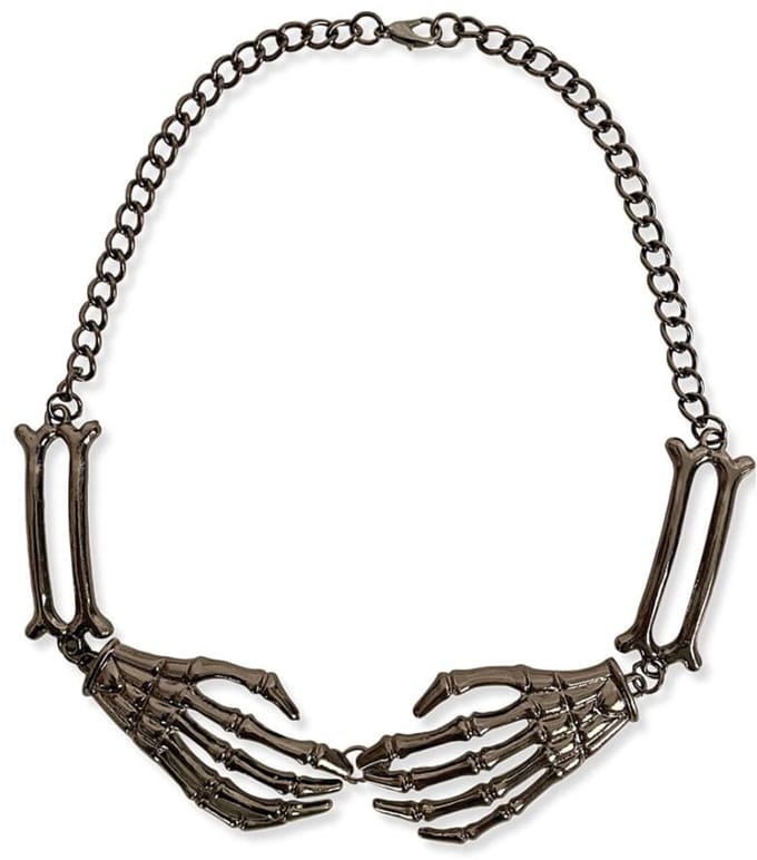 Ketting Skelet Handen - Zilver - Gothic - Halloween