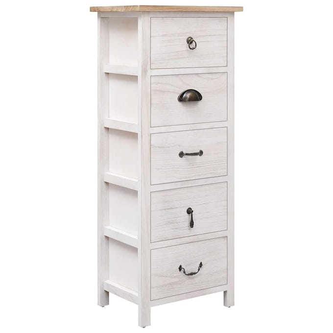 vidaXL - Bijzetkast - 35x25x87 - cm - paulowniahout