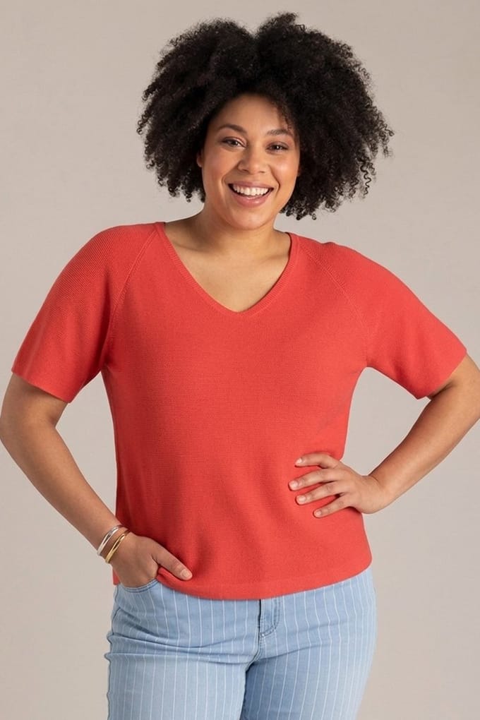 YEST CURVE YESTCurvenadin Tops - Hot Red - maat 3(52)