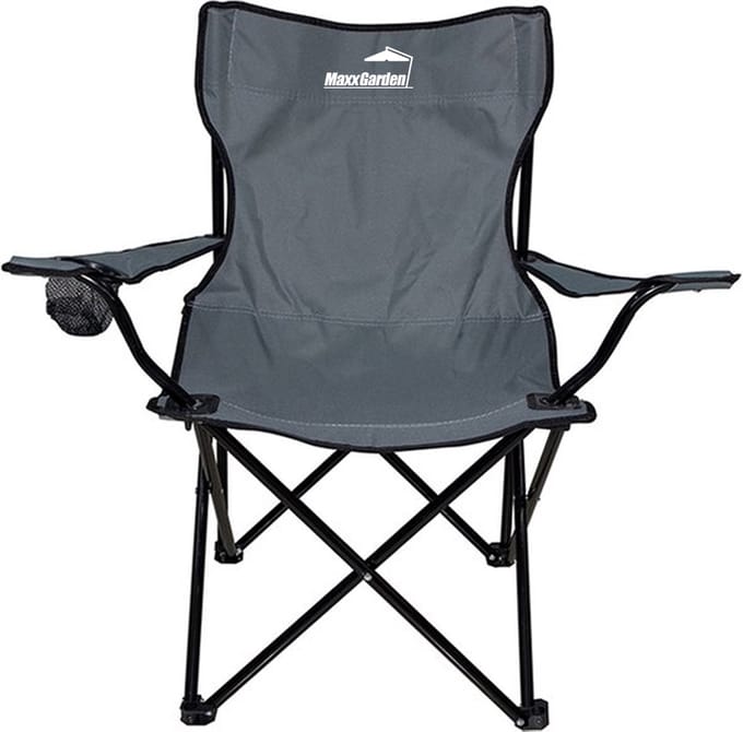 MaxxGarden Campingstoel - Vouwstoel - Campingstoel Opvouwbaar - Alluminium - Grijs