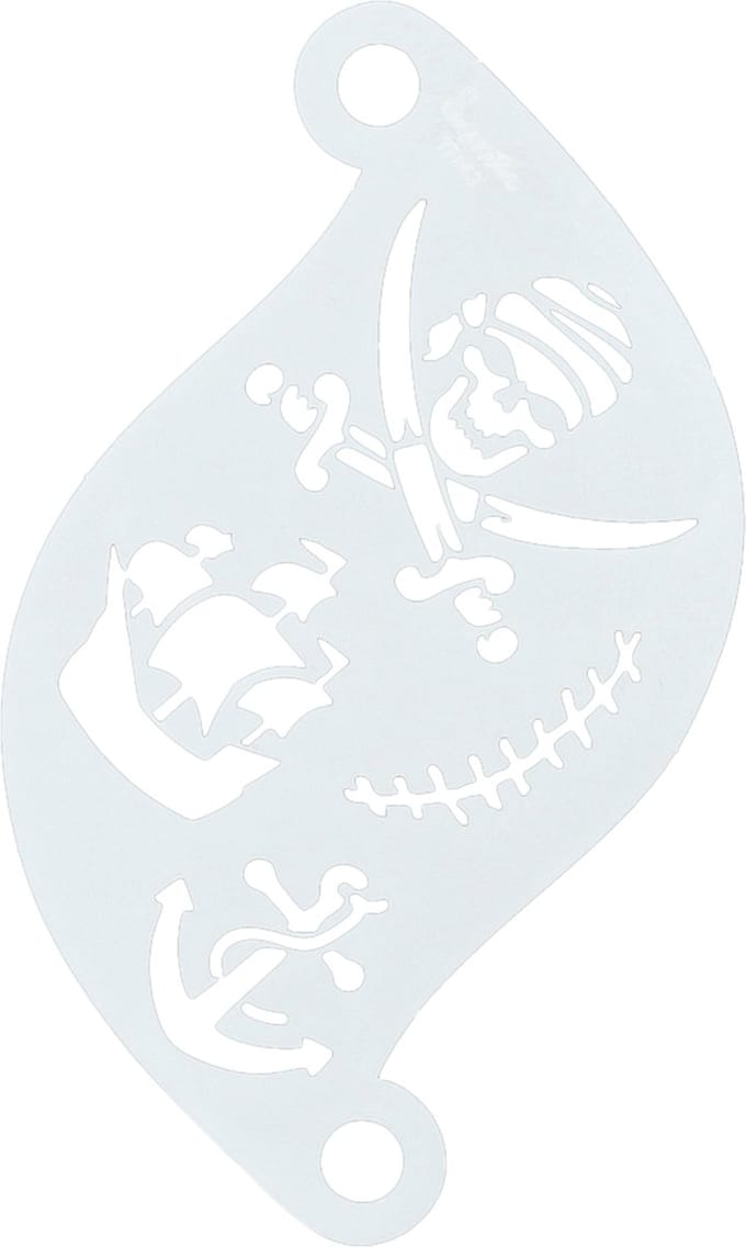 Superstar - Piraat - Pirate - Schmink Sjabloon - Face Paint Stencil