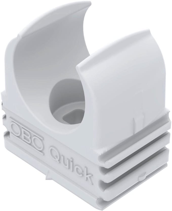 OBO Bettermann Quick-beugel moeilijk ontvlambaar M16 Polypropyleen zuiver wit RAL 9010, 2149351