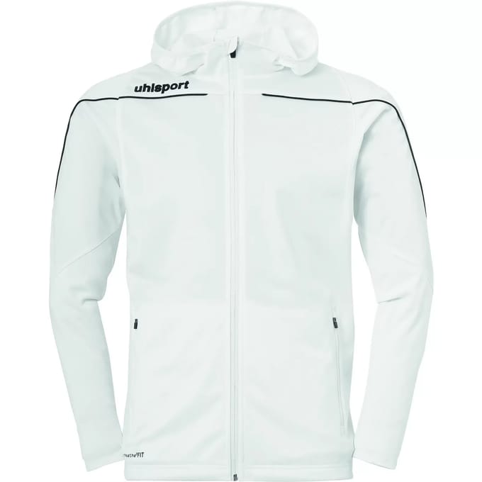 Uhlsport Stream 22 Trainingsjas Met Capuchon Kind Wit-Zwart Maat 152