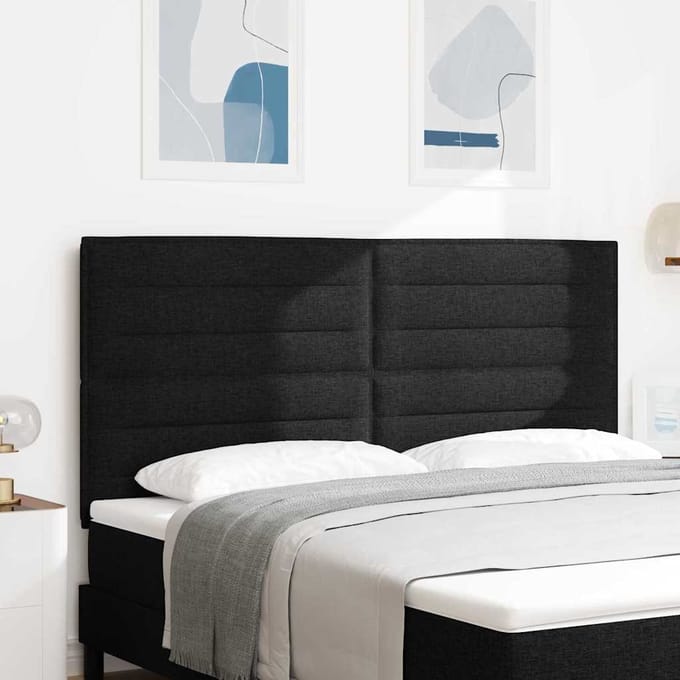 vidaXL Hoofdbord Zwart 180 cm Stof