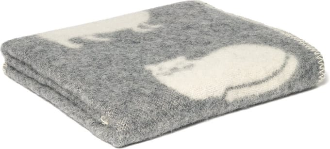 WOOOL Wollen Babydeken - CAT (Grijs) - 65x90cm - Ledikant