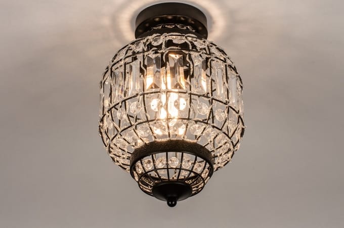 Lumidora Plafondlamp 74334 - Plafonniere - MO - E27 - Zwart - Metaal - ⌀ 22 cm