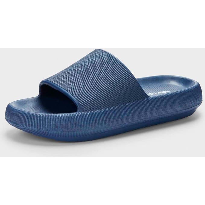 Badslippers met zool met grip - marine - Gr. 42 van Goldner Fashion
