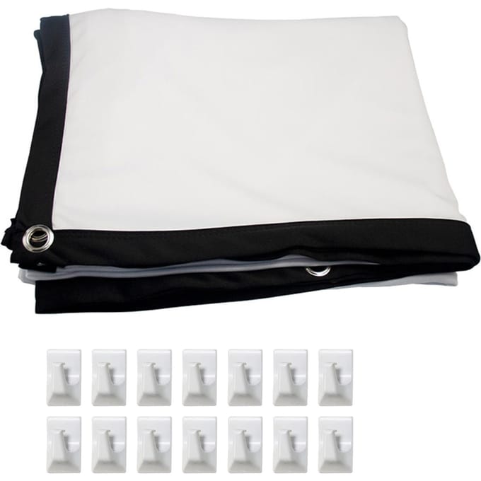 Écran de projecteur de 150 pouces 16:Écran de projection de film 9 HD 4K pliable portable double face avec crochets pour