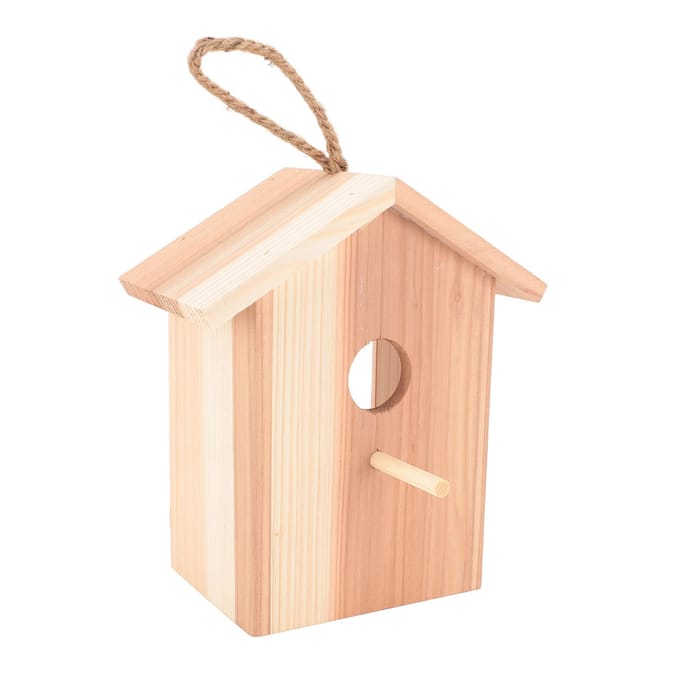 Raam Vogelhuisje Ceder Transparant Ontwerp Buiten Houten Vogelhuisje met Zuignap beige