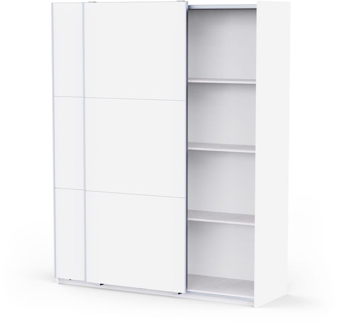 CBA - Kledingkast met schuifdeuren 180x224 cm "Alhambra" witte melamine