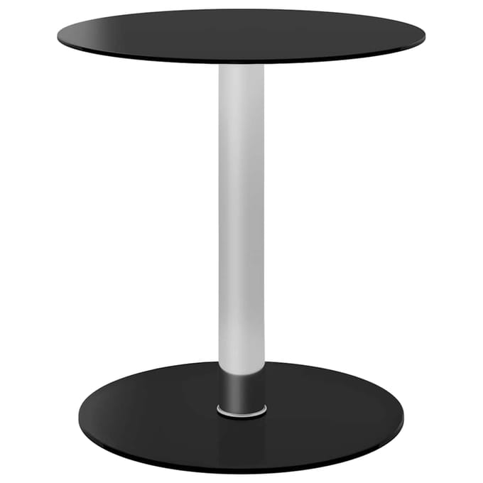 vidaXL - Salontafel - 40 - cm - gehard - glas - zwart