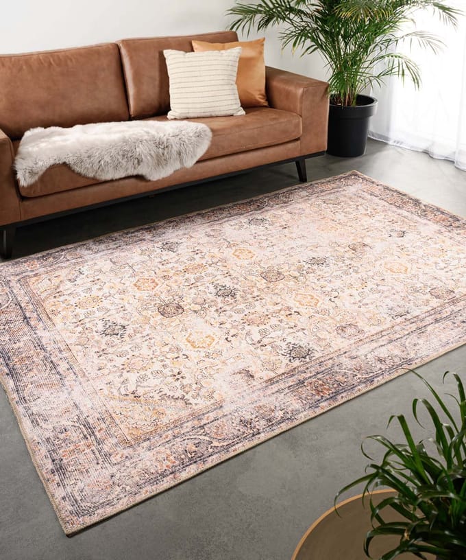Vintage vloerkleed - Fade Charm beige 152x230