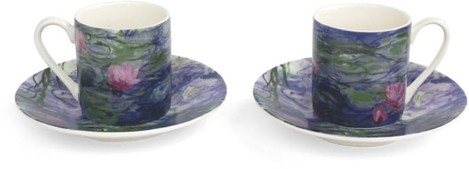 Espresso set, Claude Monet, Waterlelies