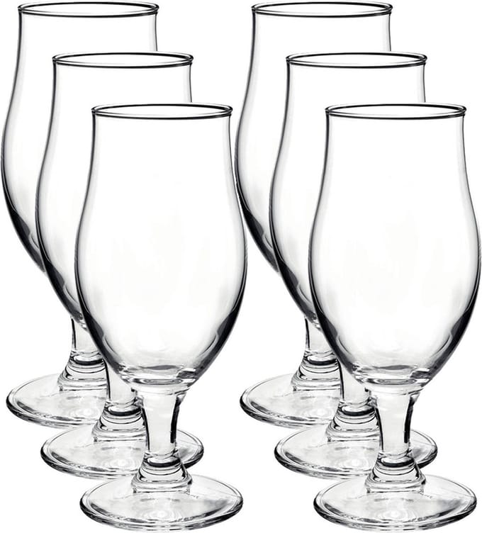 Bormioli Rocco Bierglazen Executive - 6x stuks - tulpglazen - 375 ml - transparant - bierglas
