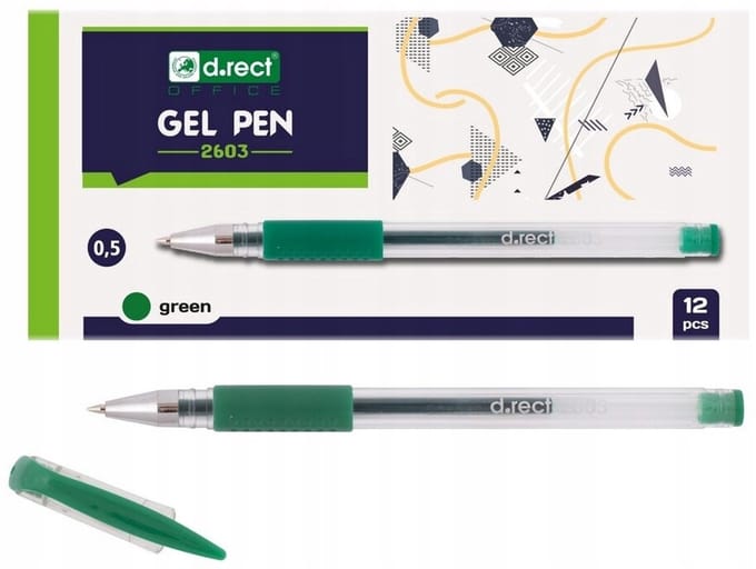 D.Rect Gelpen 2603 Groen - Set van 12 Stuks