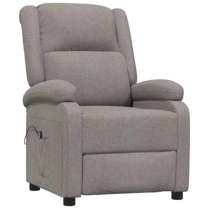 vidaXL - Fauteuil - verstelbaar - elektrisch - stof - taupe