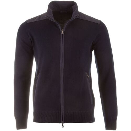 Paul & Shark Vest Typhoon Re4x4 Soft Cool Touch Wool Full Zip Donker Blauw / male