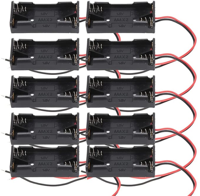 Walfront AAA Batterijhouder met Snoeren - 2x of 3x AAA Batterijen - 4.5V