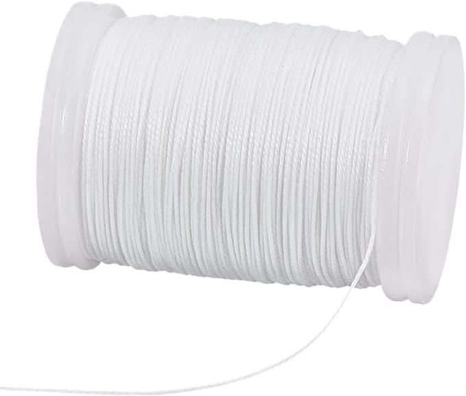 0.5mm Gewaxed Koord 130m - Wit Waxed Draad voor DIY Armbanden, Kettingen en Macramé Projecten