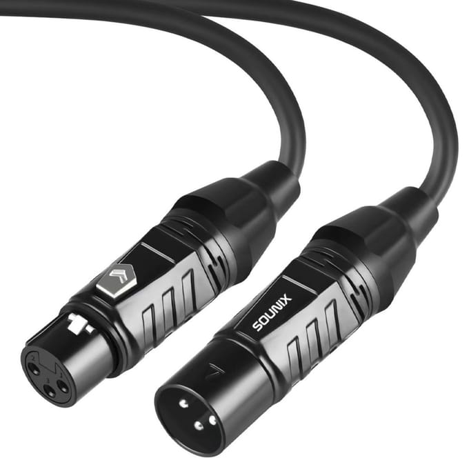 Sounix XLR Kabel - Professionele XLR microfoonkabel - hoogwaardige audiokabel met goede afscherming - 2meter