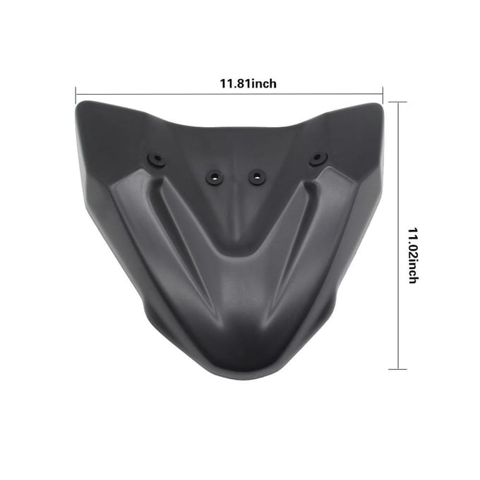 Motorfiets Voorspatborden Snavel Kuip Wiel Bovenste Cover Hugger Cowl Extension Vervanging voor zwart
