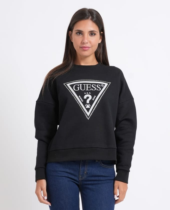 Dames sweatshirt Guess Triangle Glitter