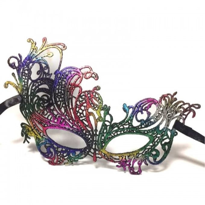 Bondage oogmasker met Venetiaanse uitstraling - Kant - multikleur - one size
