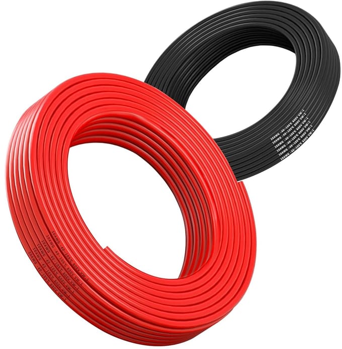 Flexibele 10AWG elektrische draadkabel 2 x 5 meter – Hoge temperatuur, zuurstofvrij, meervoudig vertind koper