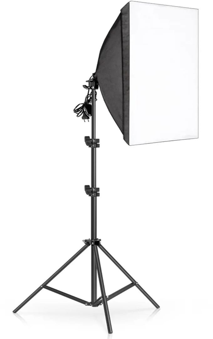 Sello! softbox studiolamp – fotografie – videografie – zilver reflecterende binnenzijde – witte diffuser – E27 fitting – 50x70 cm