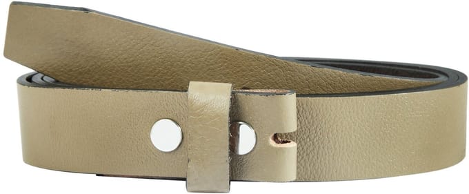 Leonardo Verrelli Leonardo Verrelli damesriem 85 - 125 cm (tailleomvang) in khaki van 100% echt leer, voor