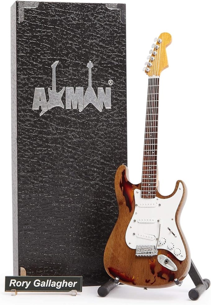 Handgemaakte Miniatuur Gitaar Replica 1/4 Schaal - Inclusief Displaybox en Standaard