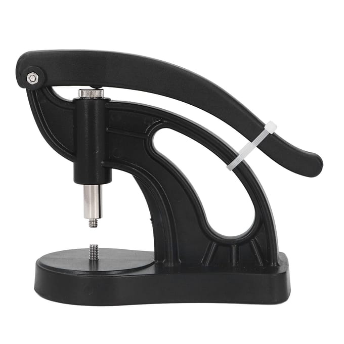Horloge Pers Set Achterdeksel Sluitmachine ABS Vervanging Reparatie Gereedschapskit Stempelmachine met 12 Matrijzen black