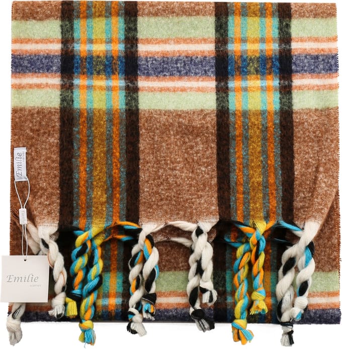 Emilie scarves – wintersjaal – bruin – groen – geruit