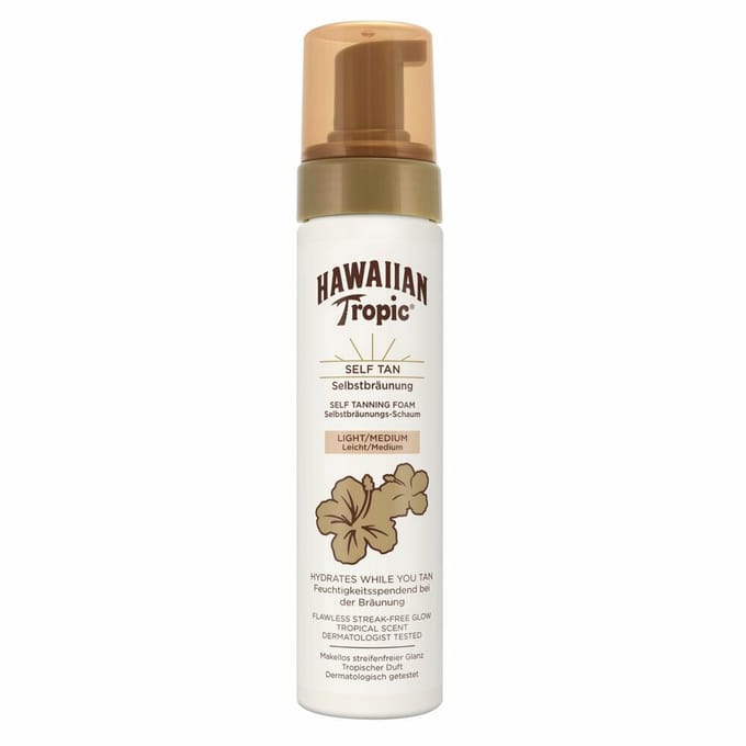 Hawaiian Tropic - Sunless Tan Foam Light/Medium - 3 x 200 ml - Voordeelverpakking