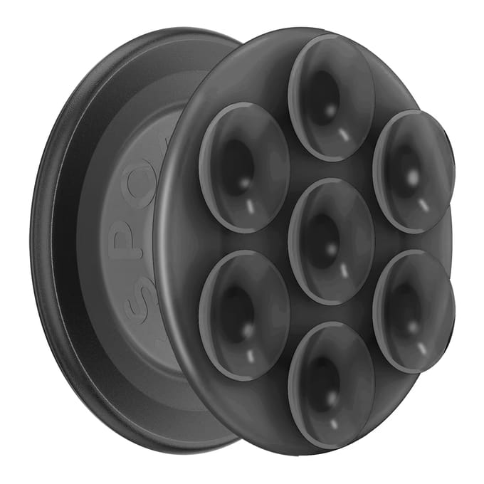 PopSockets Suck-Up Grip & Mount - met Magnetische Ring Zuignap - Translucent Black