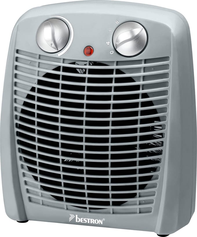 Bestron Kachel - AFH211G - 2 Warmtestanden - Omvalbeveiliging - 2000W - Grijs - 5 jaar garantie