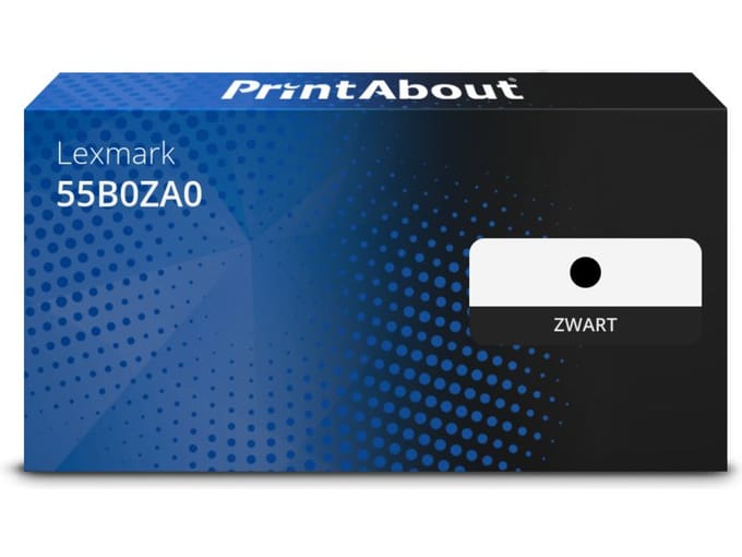 PrintAbout huismerk Drum 55B0ZA0 Zwart Geschikt voor Lexmark