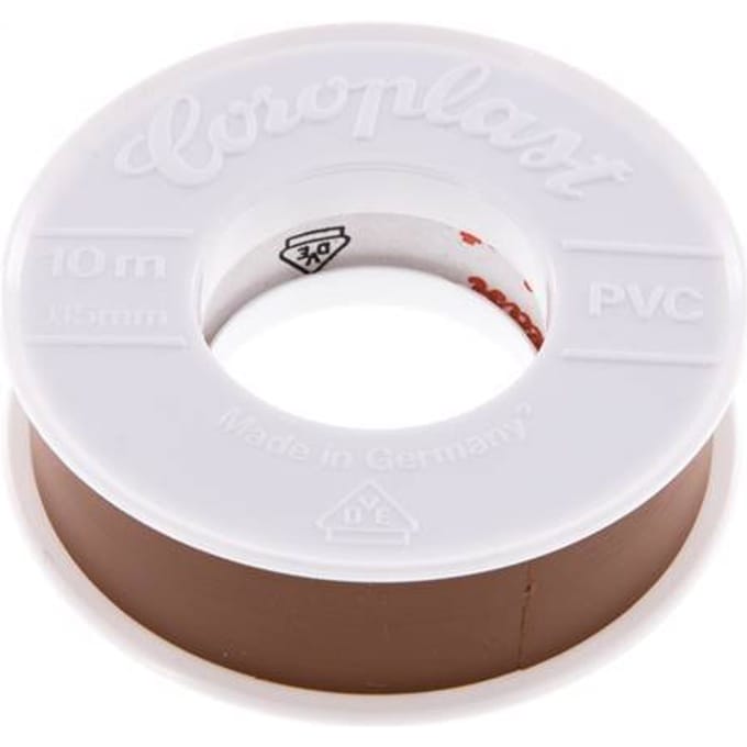 Elektrische Isolatietape Vde-Getest 15mm/10m Bruin [10 Stuks]