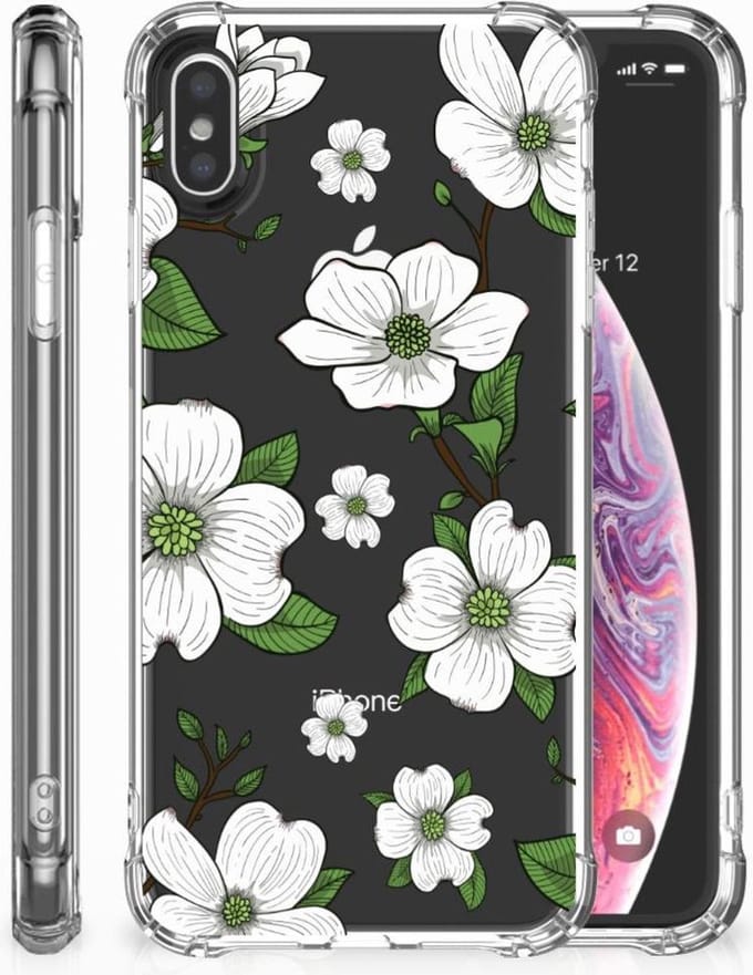 Back Cover voor Apple iPhone Xs Max Case Dogwood Flowers